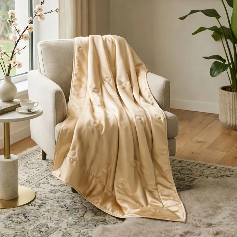 Plaid de luxe en soie