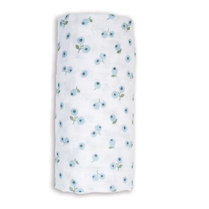 Couverture Mousseline - Bleuets