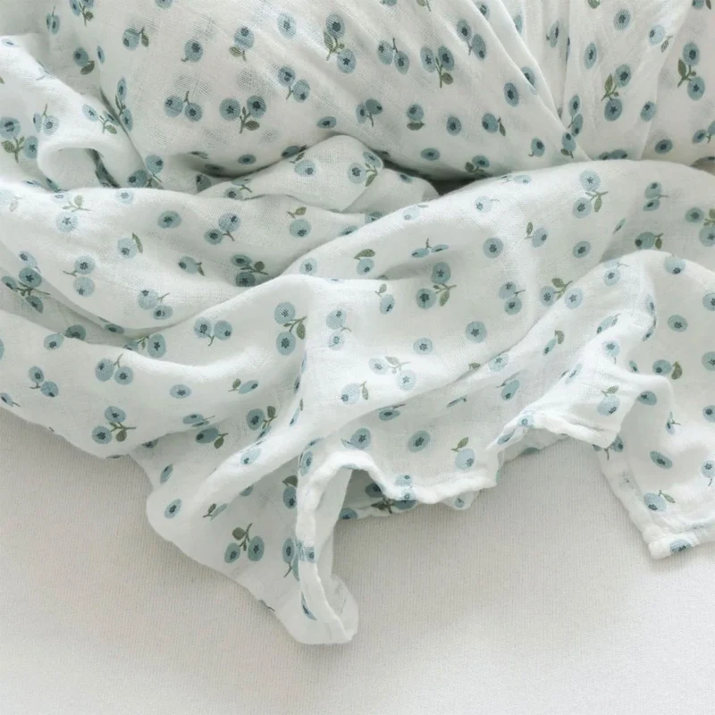 Couverture Mousseline - Bleuets