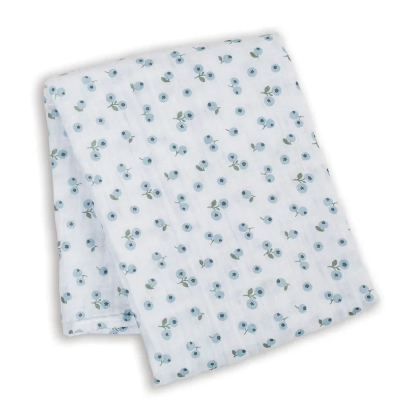 Couverture Mousseline - Bleuets