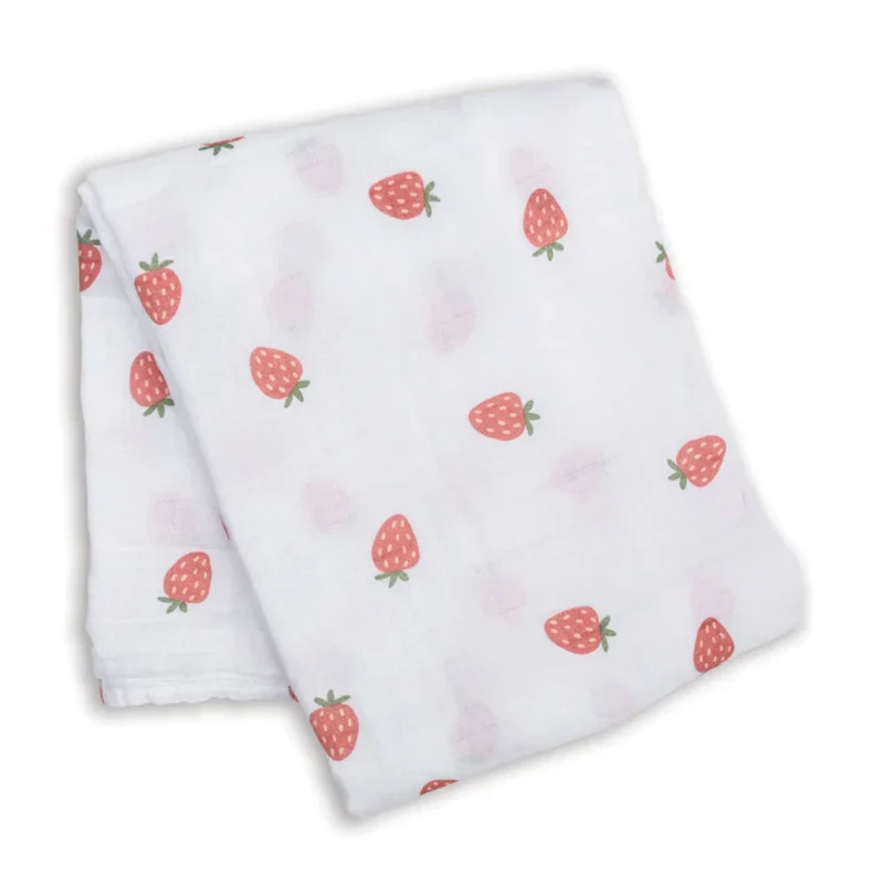 Couverture Mousseline - Fraises