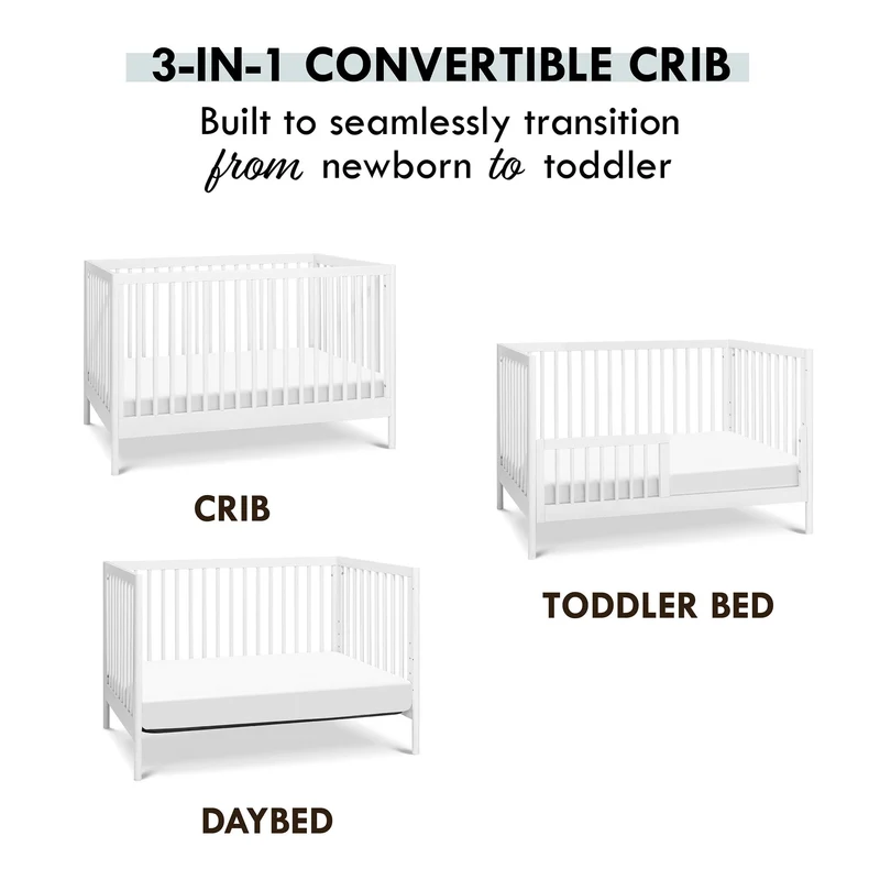 Couchette Convertible 3-en-1 Birdie - Blanc