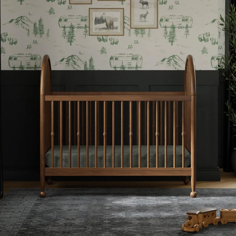 Couchette Convertible 3-en-1 Alouette - Noyer Naturel