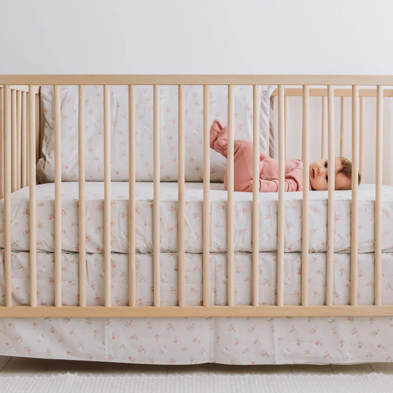 Drap Contour pour Lit de Bébé - Fleurs