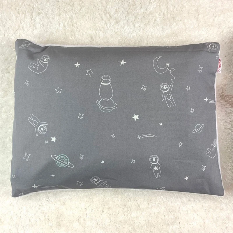 Oreiller ajustable pour enfant en écales de sarrasin 2 à 5 ans - Astronautes