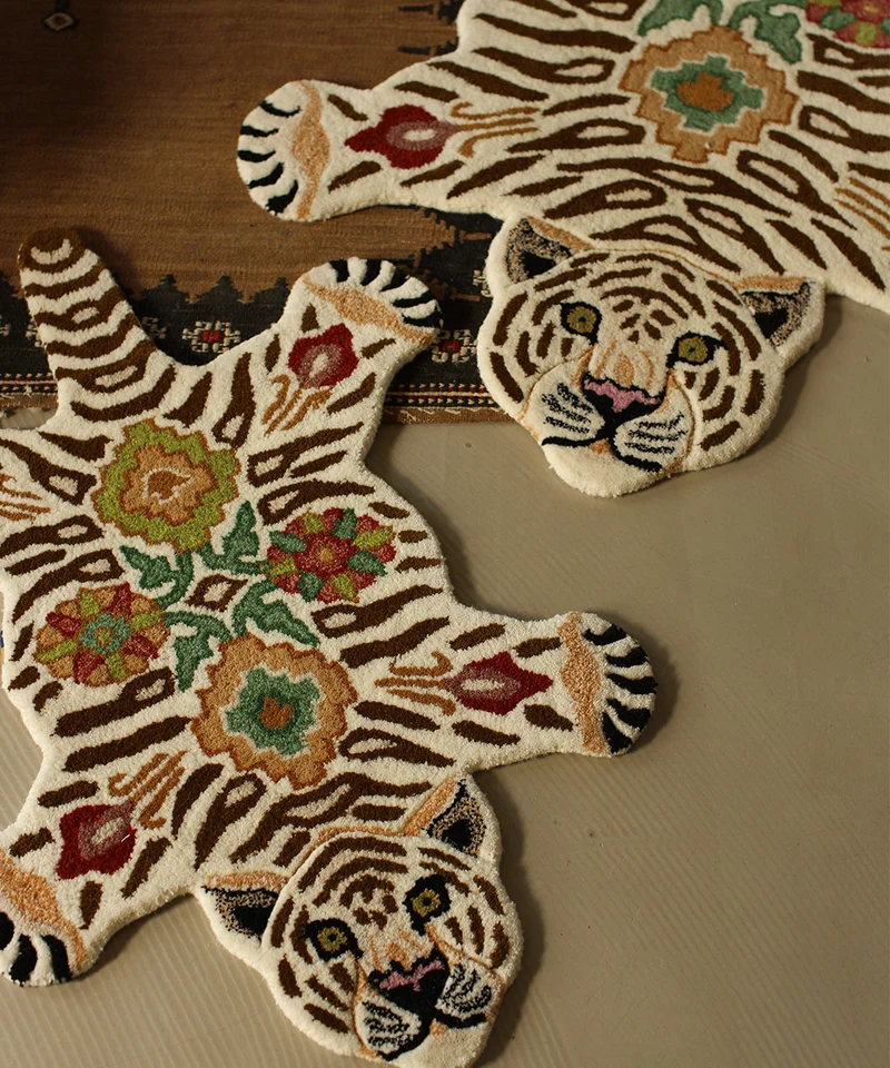 Jill tiger tæppe i uld – Doing Goods