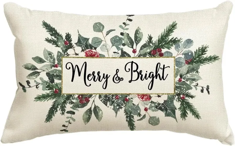 Housse de Coussin Lin Noël VERTI