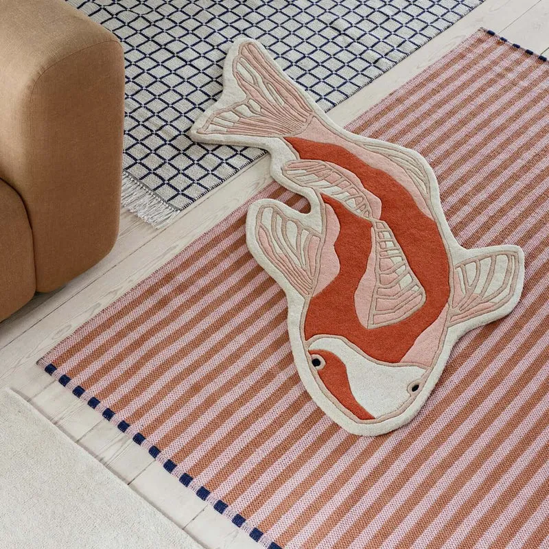 Koi fisk tæppe i uld – Broste Copenhagen