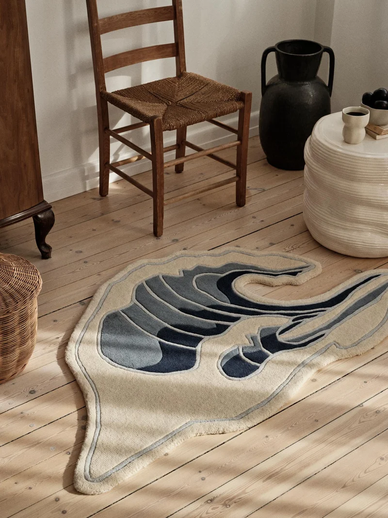 Wave tæppe i uld – Broste Copenhagen