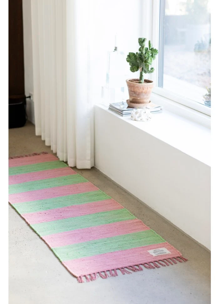 Chindi tæppe i bomuld, 60 x 200 cm – Bongusta