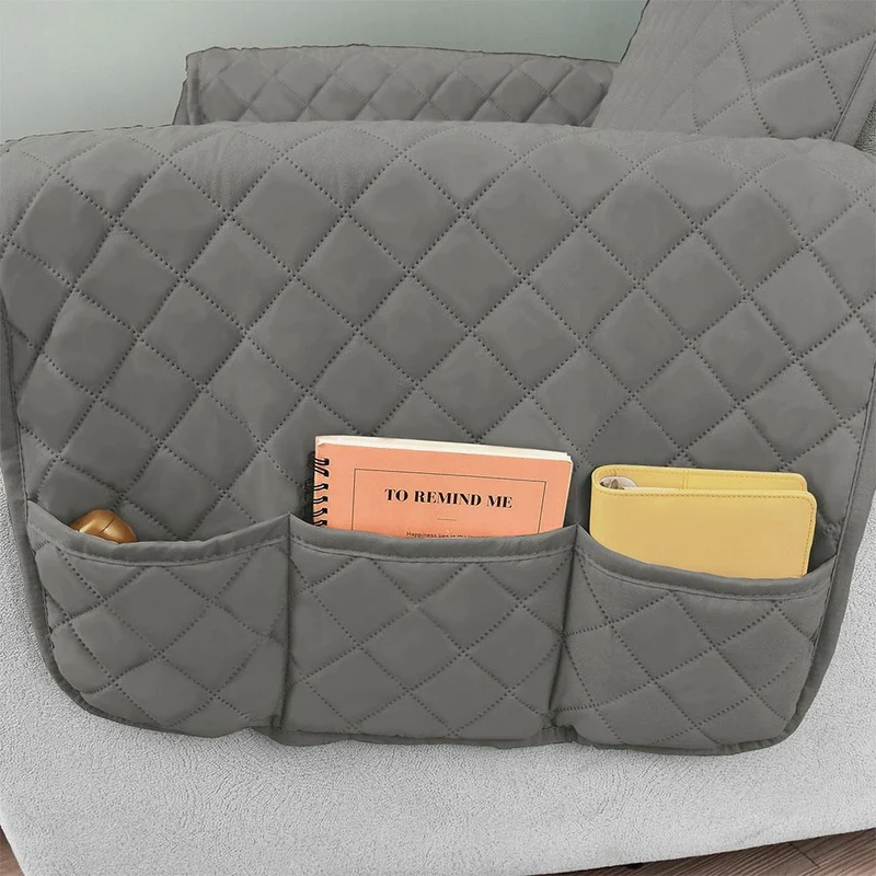 Protège Fauteuil Relax Unie Gris