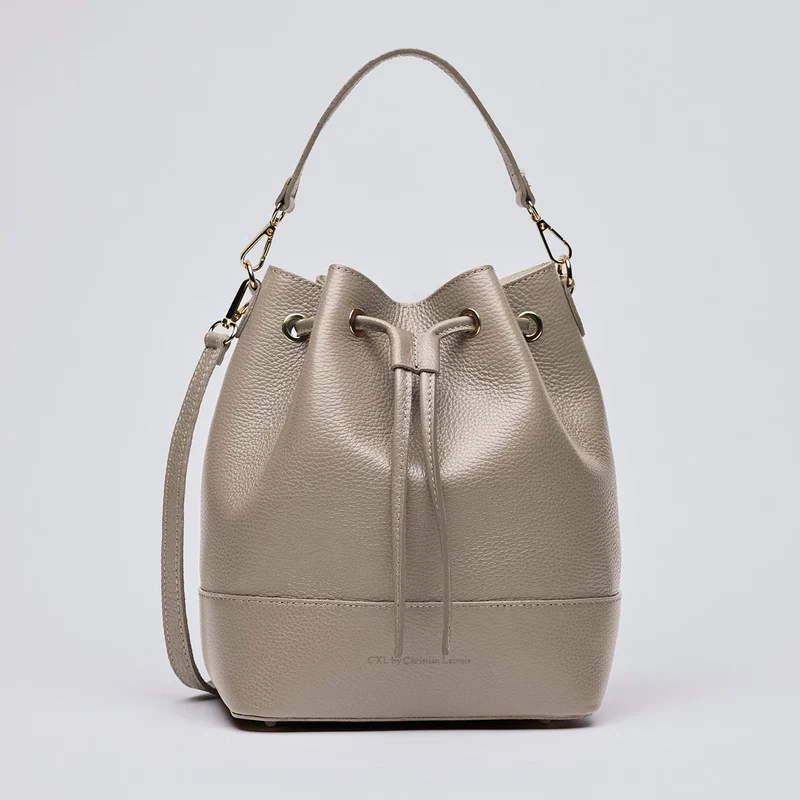 Sac seau Champs Elysé en cuir de veau italien