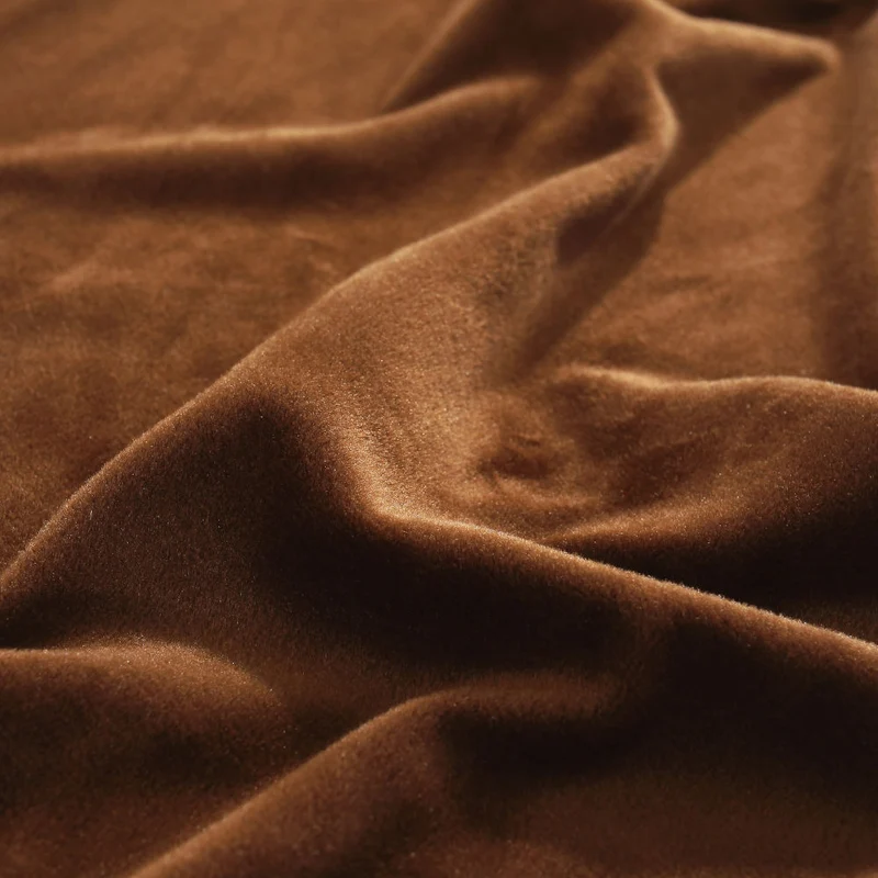 Housse de Canapé d'Angle Velours Marron