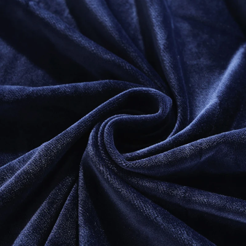 Housse de Canapé d'Angle Velours Bleu marine