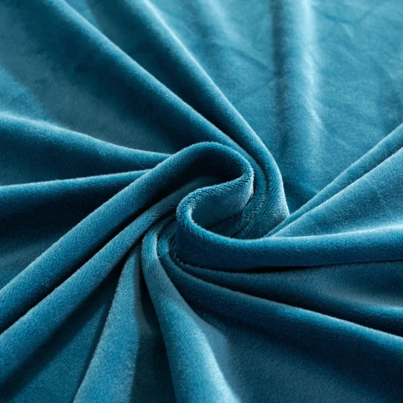 Housse de Canapé d'Angle Velours Bleu canard