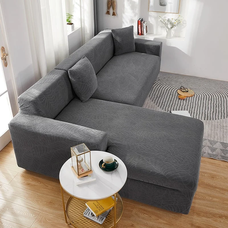 Housse de Canapé d'Angle Imperméable Gris Anthracite