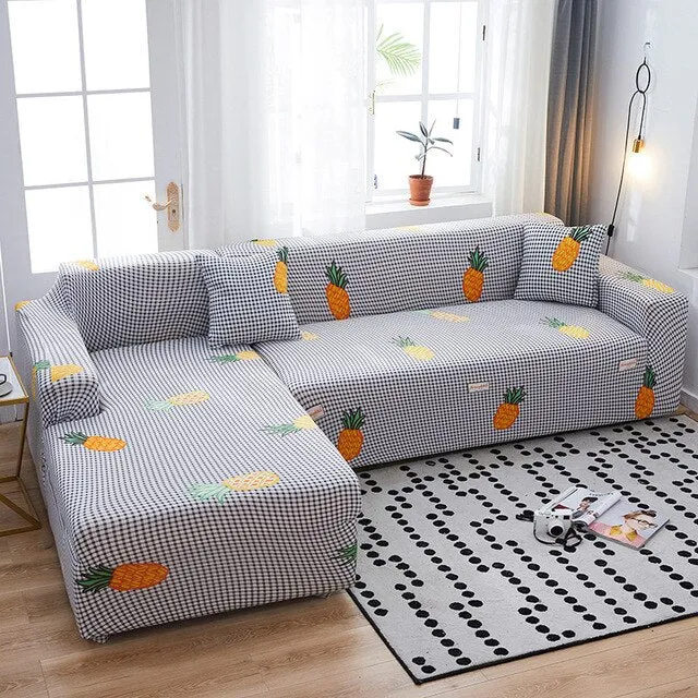 Housse de Canapé d'Angle Ananas