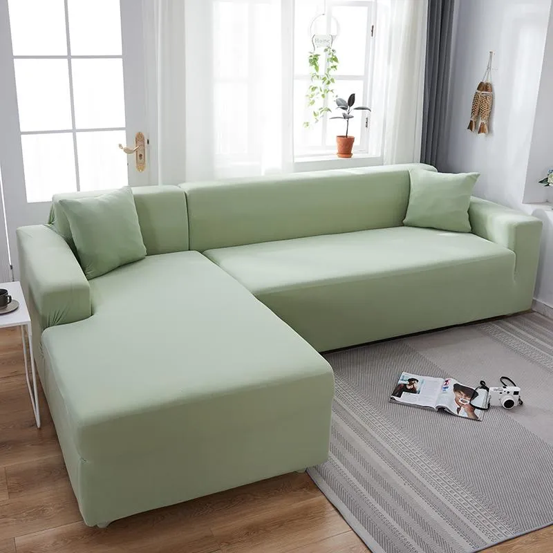 Housse de Canapé d'Angle Vert d'eau