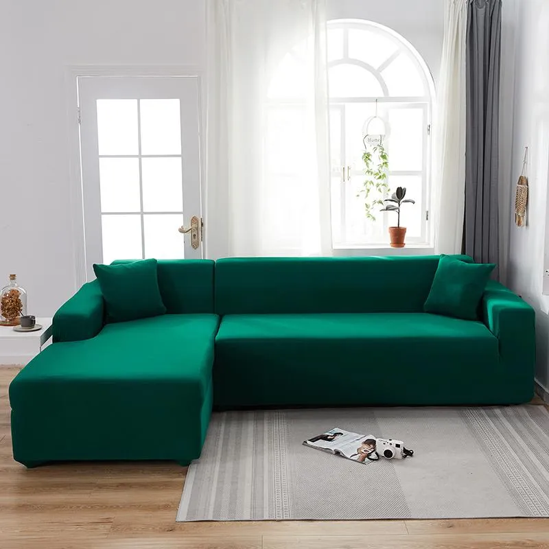 Housse de Canapé d'Angle Vert Sapin