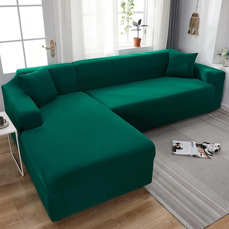 Housse de Canapé d'Angle Vert Sapin