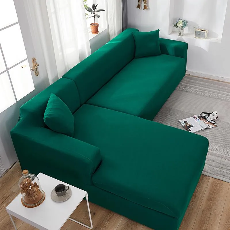 Housse de Canapé d'Angle Vert Sapin