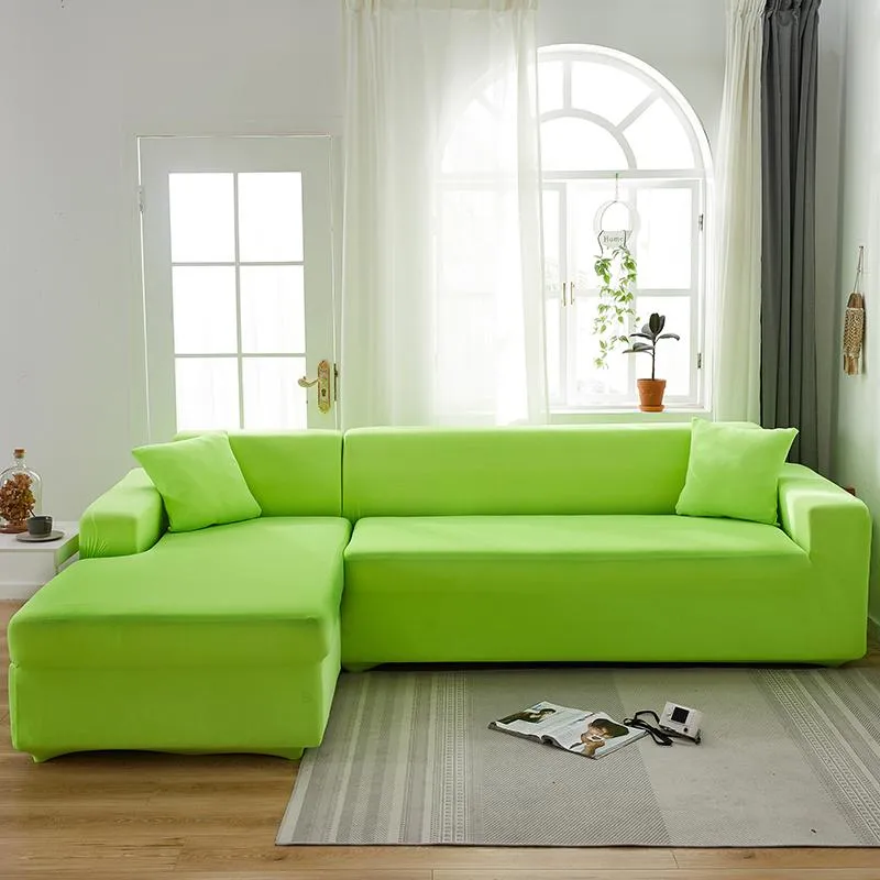 Housse de Canapé d'Angle Vert Pomme