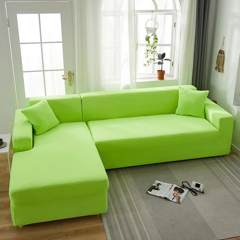 Housse de Canapé d'Angle Vert Pomme