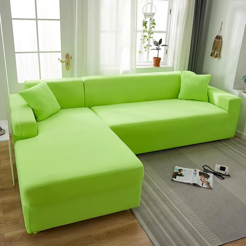 Housse de Canapé d'Angle Vert Pomme