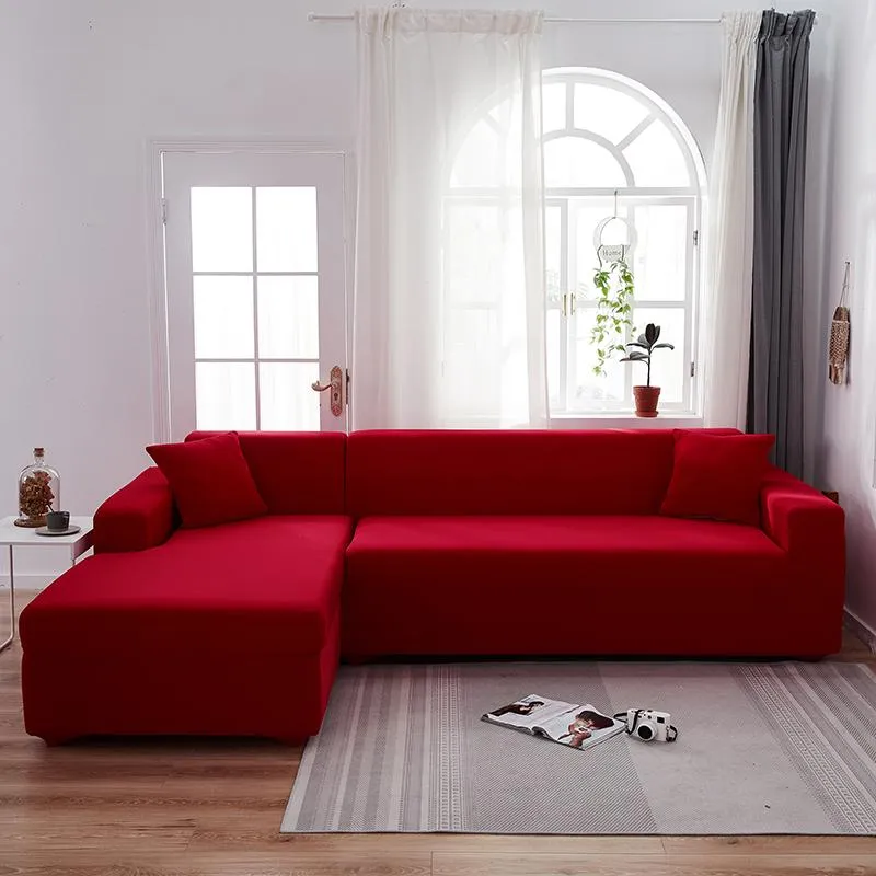 Housse de Canapé d'Angle Rouge