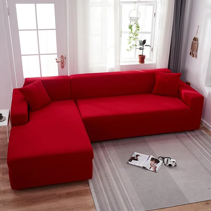 Housse de Canapé d'Angle Rouge