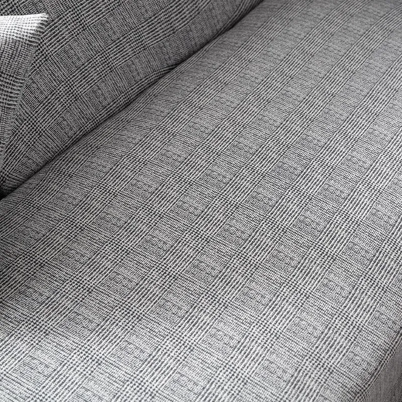Housse de Canapé d'Angle Universelle Gris chiné