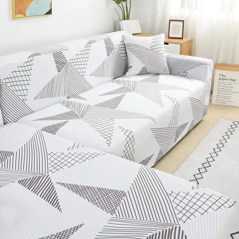 Housse de Canapé d'Angle Scandinave Etoile