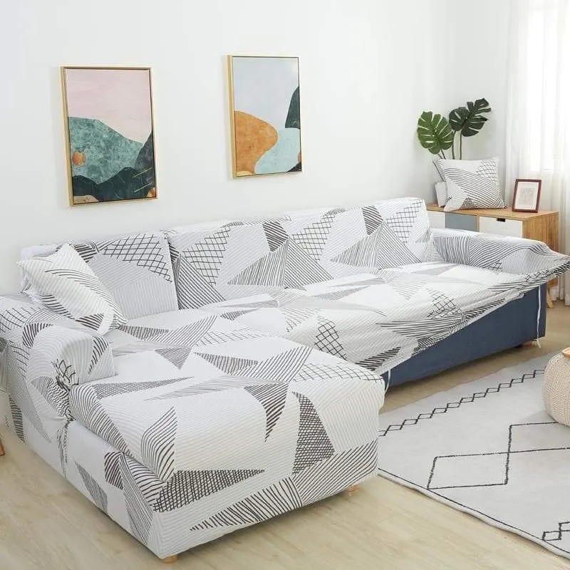 Housse de Canapé d'Angle Scandinave Etoile