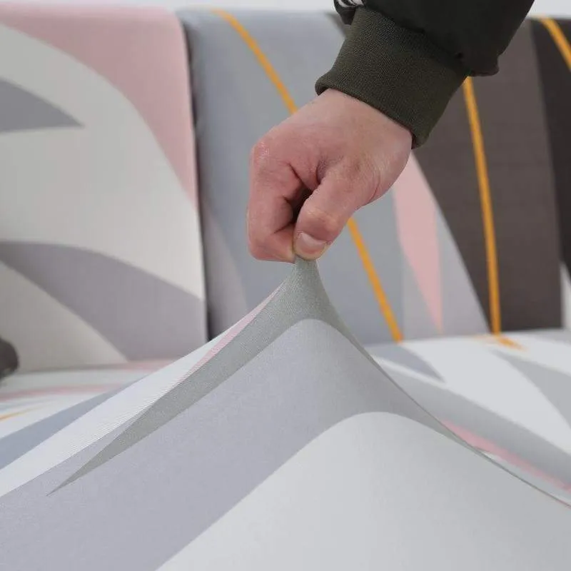 Housse de Canapé d'Angle Grey Stripes
