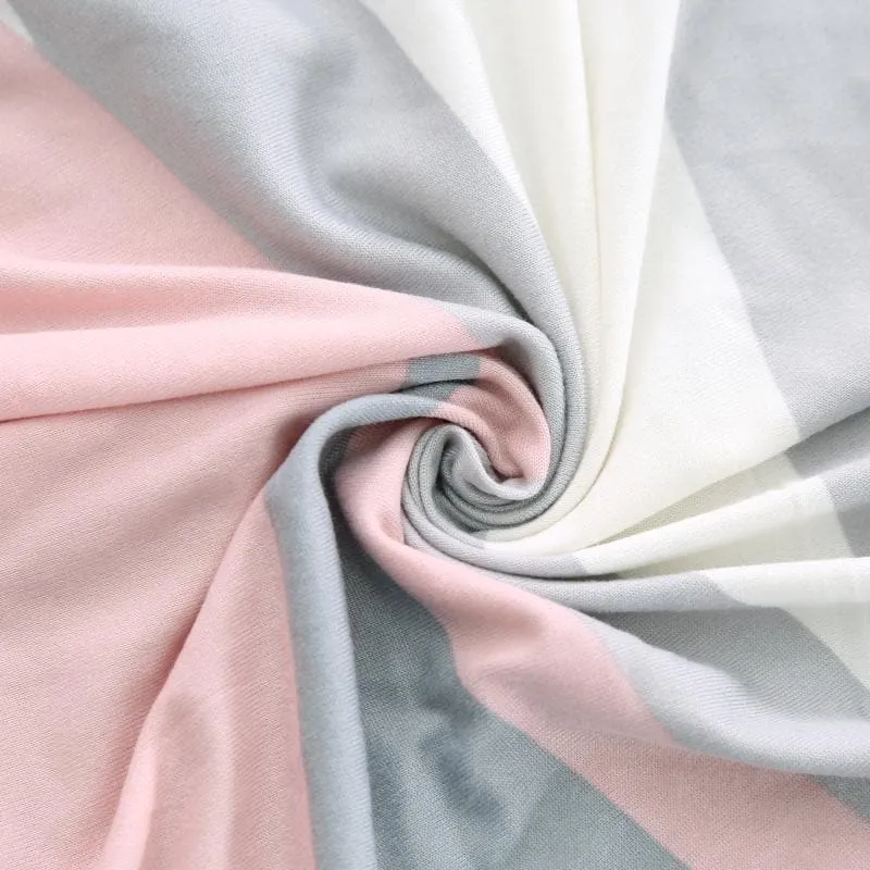 Housse de Canapé d'Angle Grey Stripes