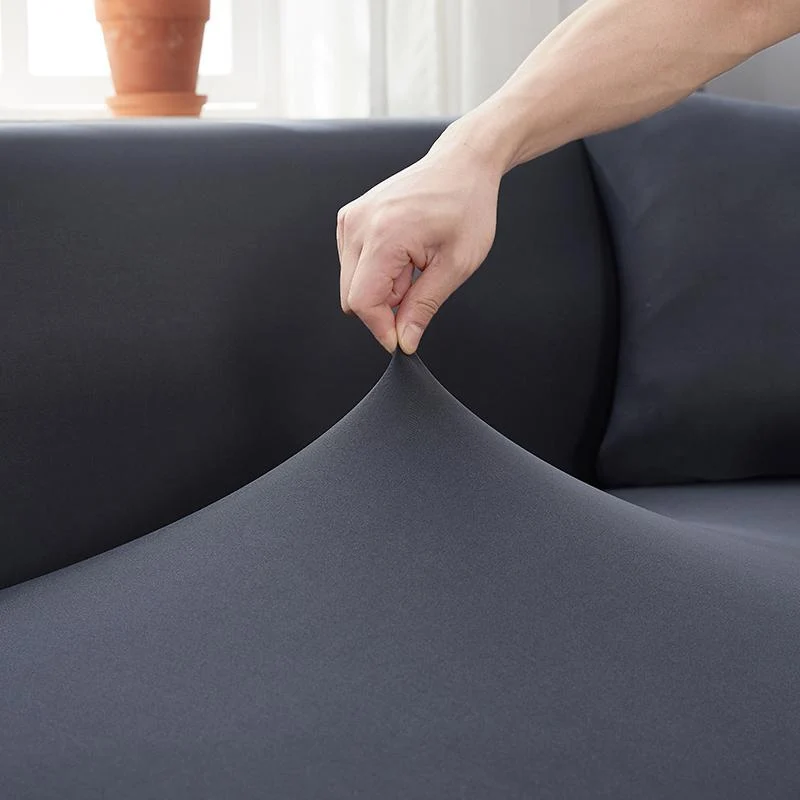 Housse de Canapé d'Angle Gris Anthracite