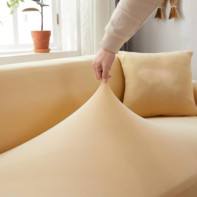 Housse de Canapé d'Angle Beige