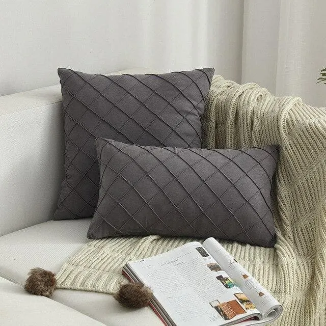 Housse de Coussin Suédine