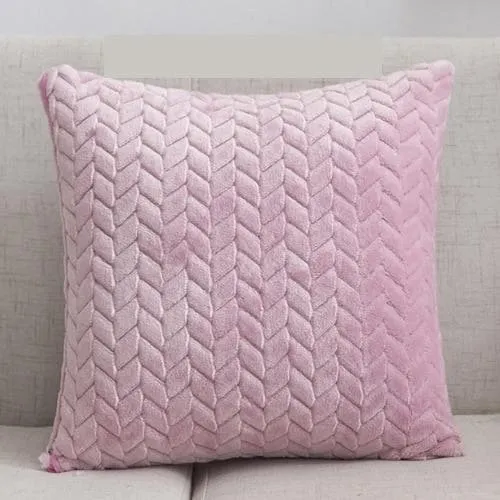 Housse de Coussin Peluche Entrelacé