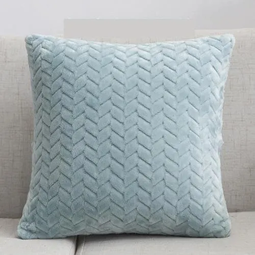 Housse de Coussin Peluche Entrelacé