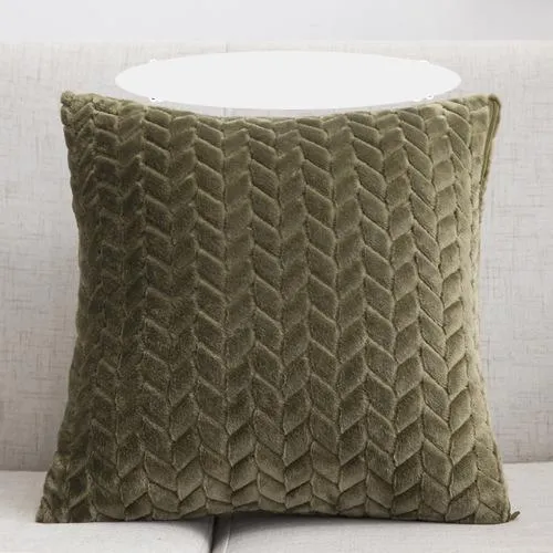 Housse de Coussin Peluche Entrelacé