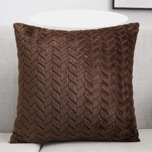 Housse de Coussin Peluche Entrelacé