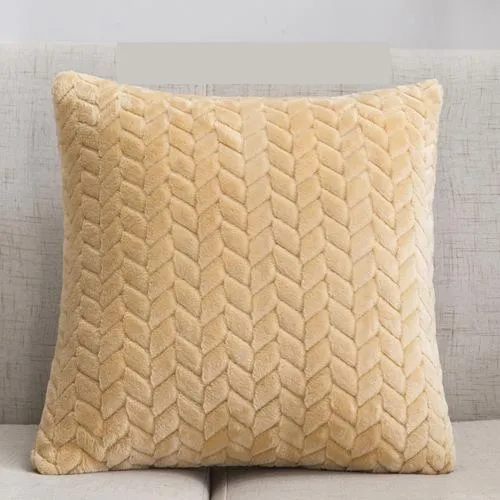 Housse de Coussin Peluche Entrelacé