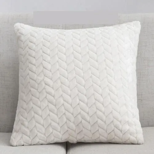 Housse de Coussin Peluche Entrelacé