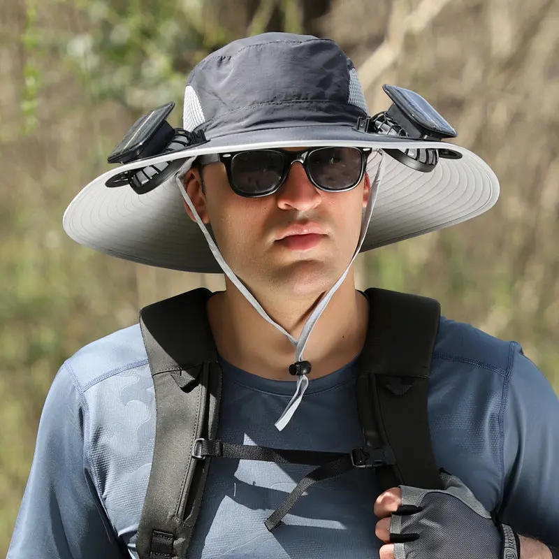 Chapeau à large bord ventilé solaire anti UV SUNCAP