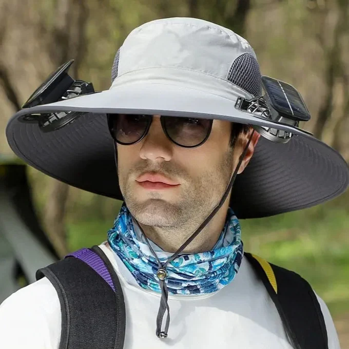 Chapeau à large bord ventilé solaire anti UV SUNCAP