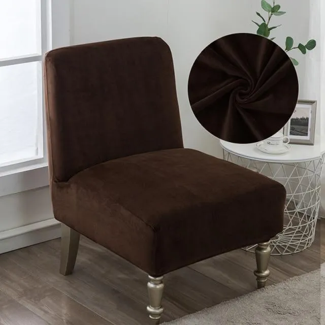 Housse de Fauteuil Crapaud Velours Marron