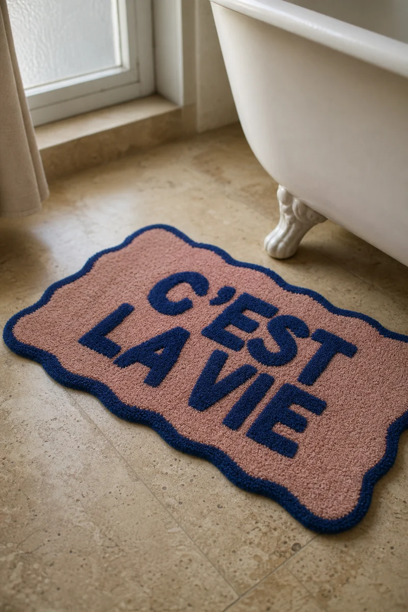 C'est La Vie bademåtte i bomuld – Kersten