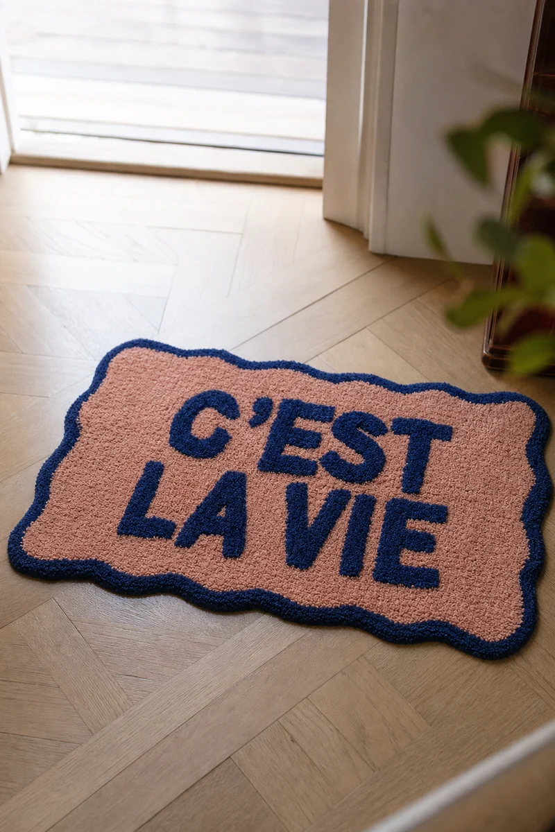 C'est La Vie bademåtte i bomuld – Kersten