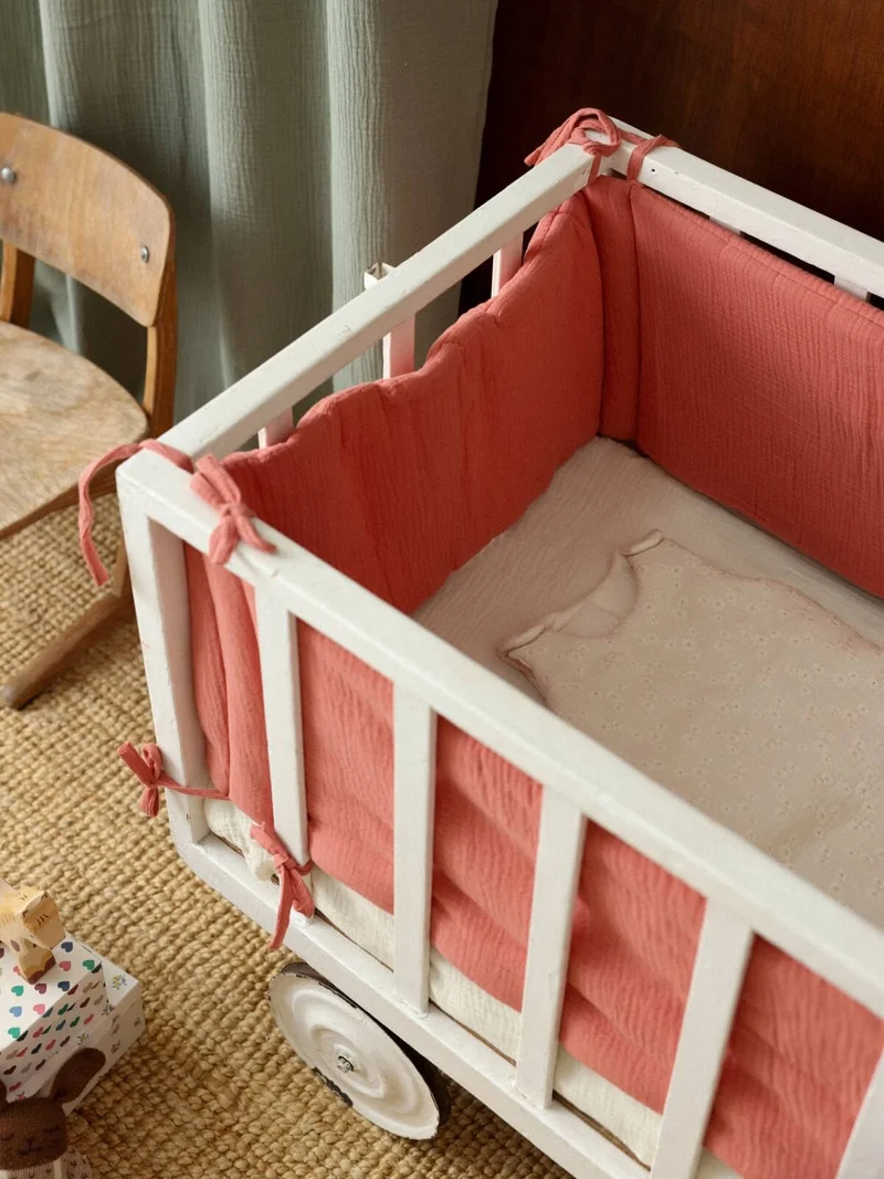 Tour de lit en gaze de coton MARSALA